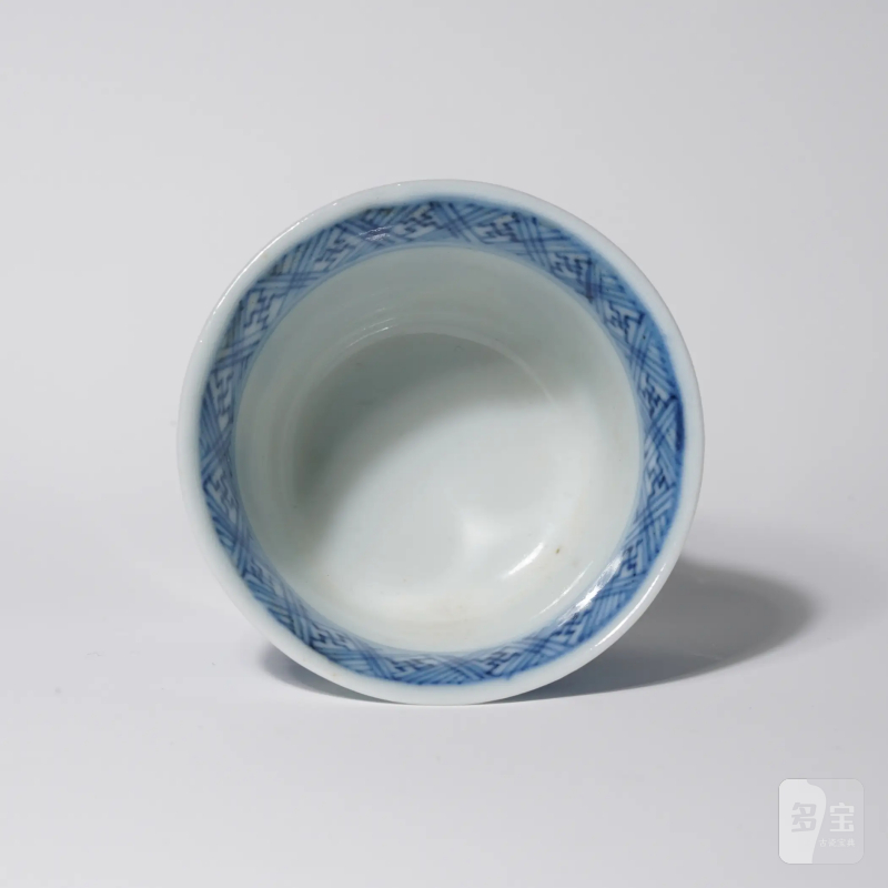 清晚期 景德镇窑新渡青花龙凤呈祥图杯 - 图5